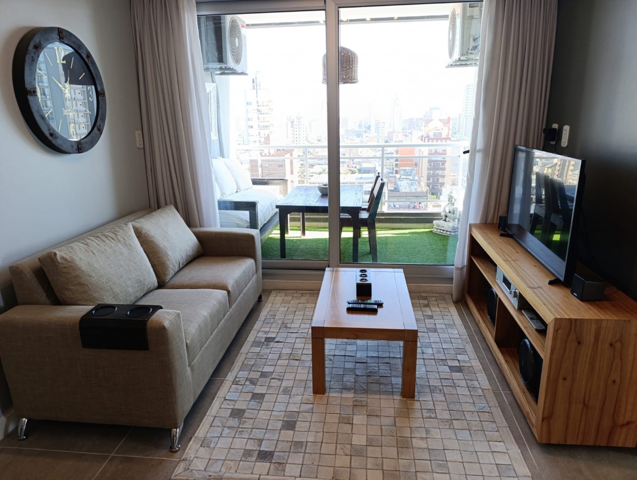 Dpto 1 dorm. + cochera. Rivadavia 3100